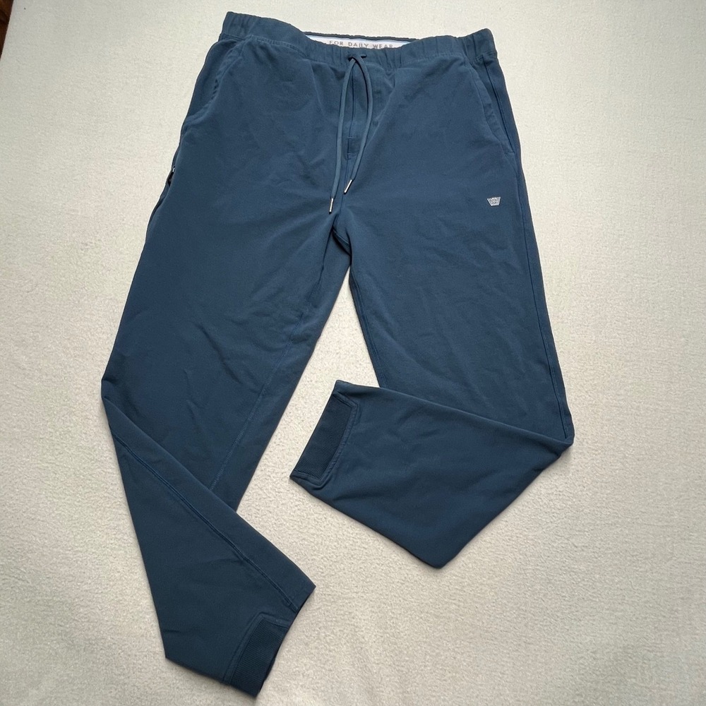 Mack Weldon Men X-Large‎ Blue Cotton Spandex Jogger Pants Lounge Casual Athletic